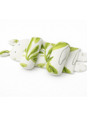 Adjustable Baby Pillow | Green Leaf Print